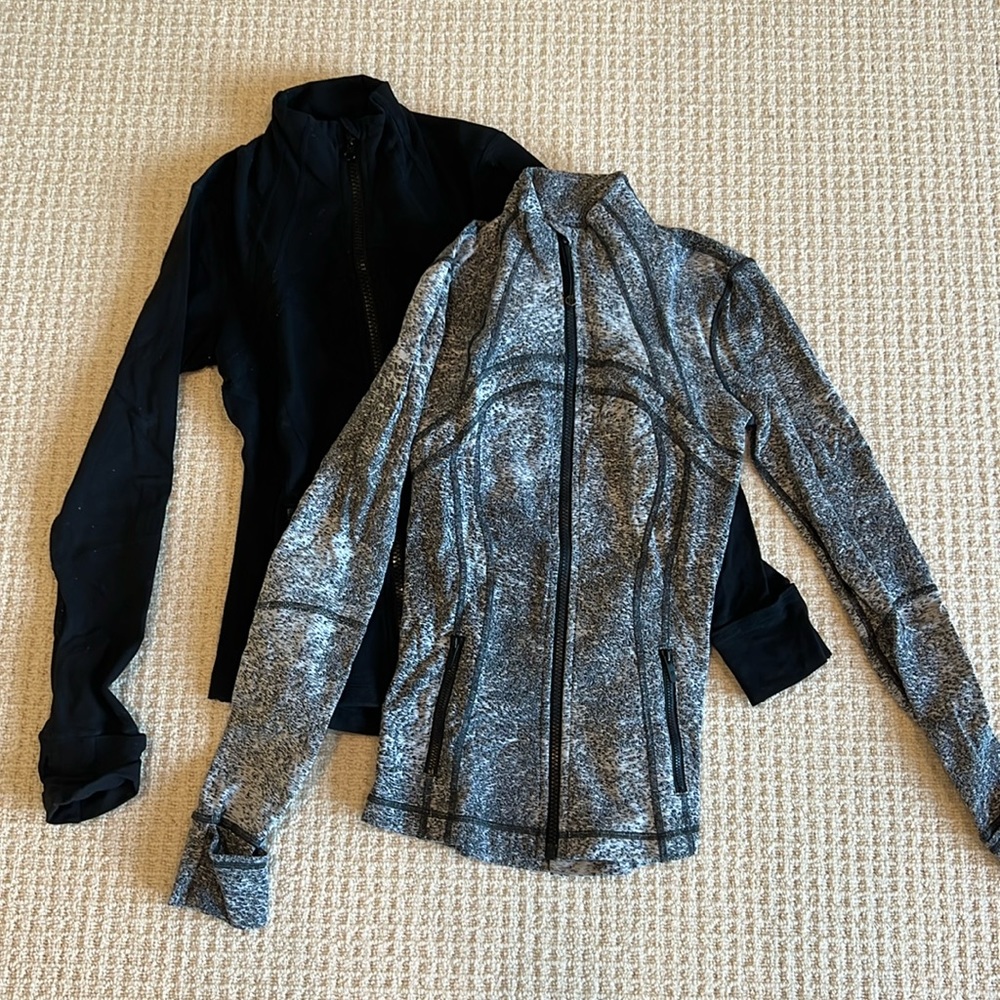 Lululemon define jackets size 4 (tags removed) bundle - black and gray